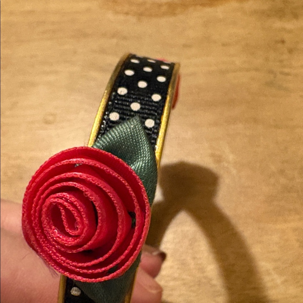 Vintage Holt Renfrew Bangle with Pink Roses